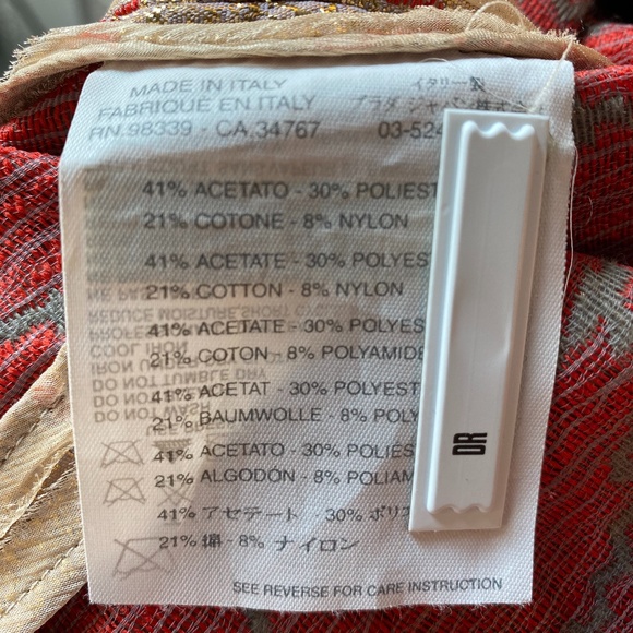 PRADA gold and red brocade sleeveless top - Picture 12 of 12